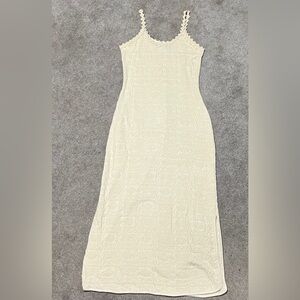 Chavin Cotton Made in Peru Maxi Dress 100% Corton Cream size small